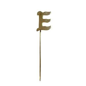 Vintage Metal "E" Shaped Decorative Stick Pin Hat Pin